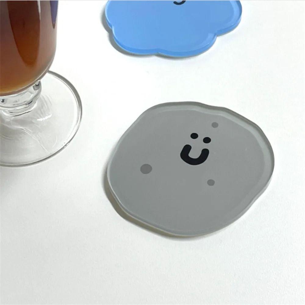 Acrylic Heat Insulation Pad Cartoon Tea Cup Mat Ins Coaster Home