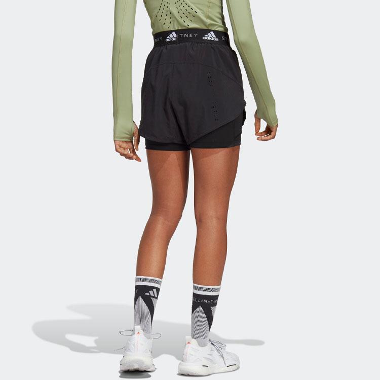 adidas Быстросохнущие обычные спортивные шорты с вышитым логотипом, женские брюки, черные HS4258