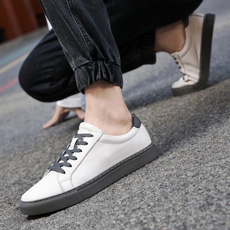 Модные кроссовки, мужская обувь, повседневная обувь из натуральной кожи, большие размеры 48, 49, обувь из коровьей кожи, новинка 2024 года