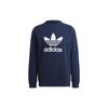 adidas Мужская толстовка с длинным рукавом Originals Solid Logo Print, темно-синяя HK5294