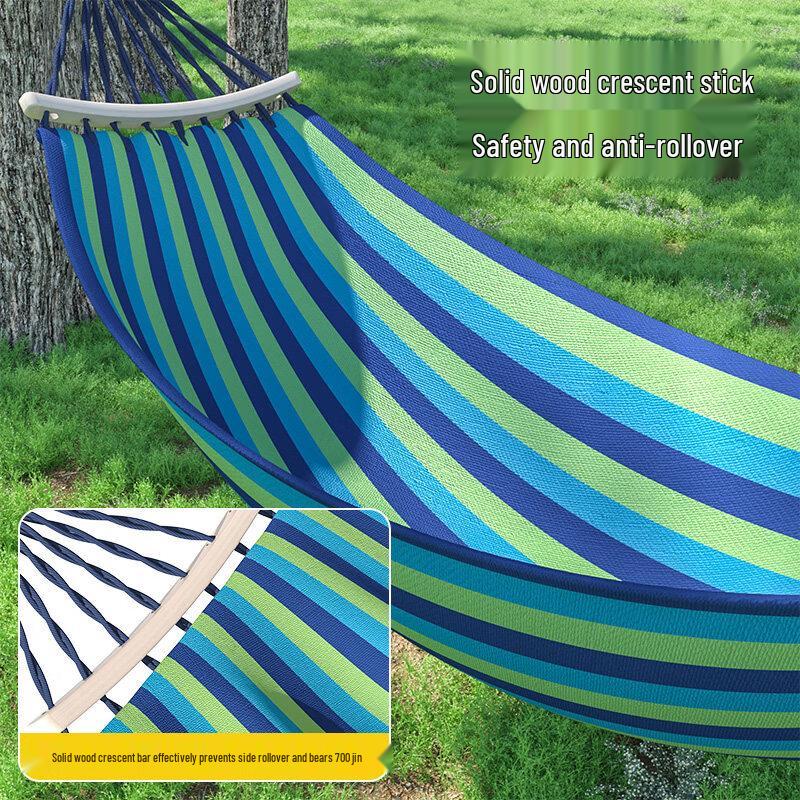 Reinforced Anti-Rollover Outdoor Camping Single Hammock
