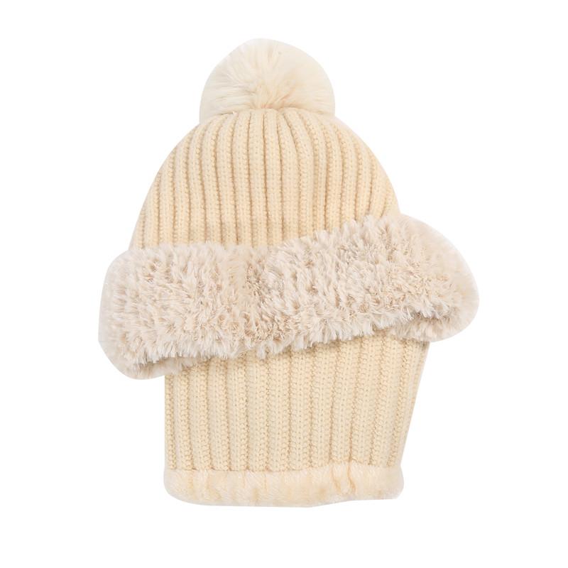Autumn Winter Hats For Women Men Windproof Protection Ear Scarf Knit Cap Thick Warm Knitted Hat