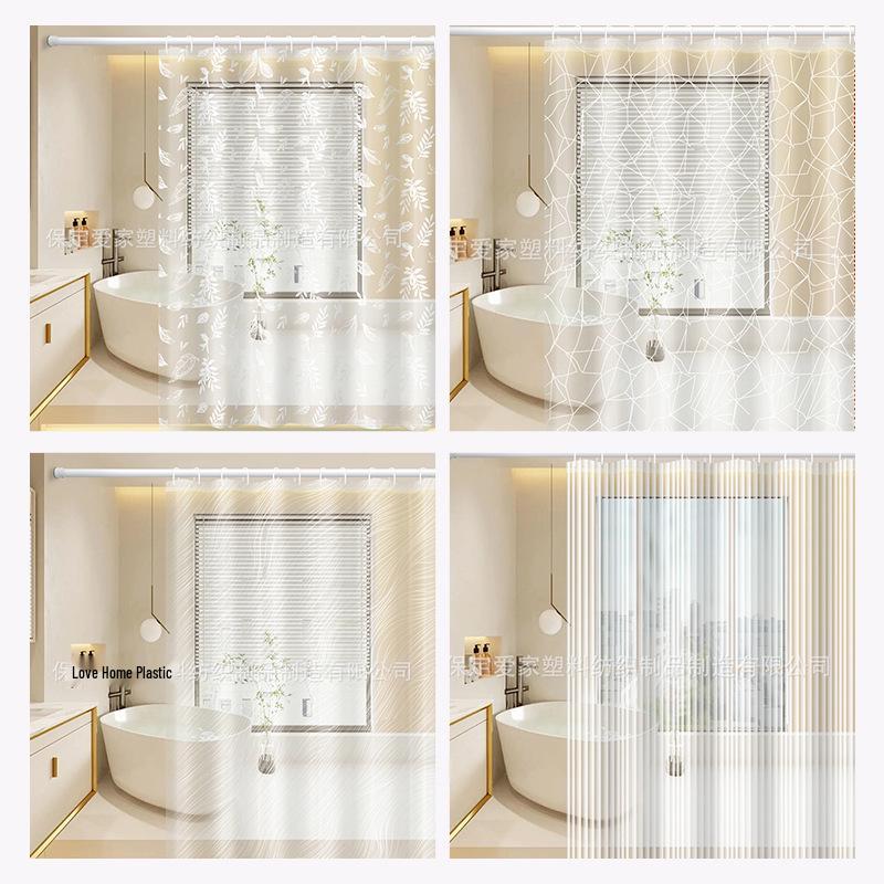 Пятнистая ПВХ печатная водонепроницаемая устойчивая к плесени шторка для душа с крючками