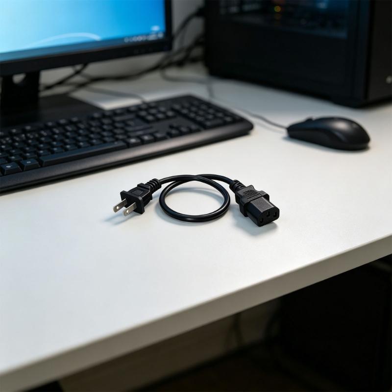 Шнур питания NEMA1 15P на IEC320 C13, короткий кабель 40 см, US на C13, для настольных устройств и адаптеров питания