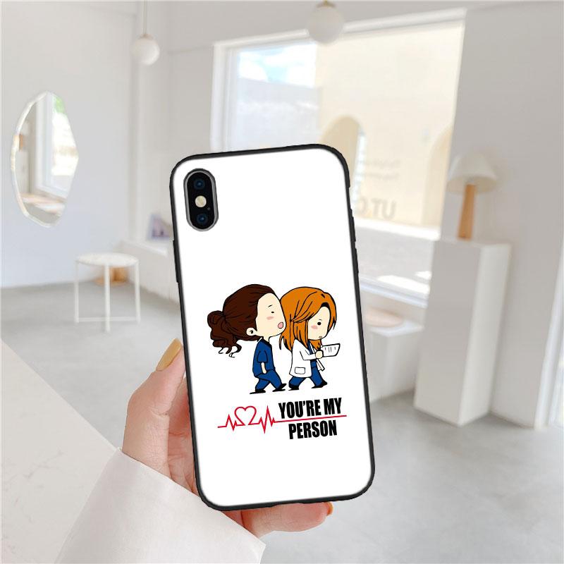 CJ62 Grey's Anatomy Soft Shell Phone Case for iPhone 16 15 14 13 12 Pro Max Plus Mini