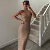 2026 Осень-Зима Новый европейский и американский стиль Spice Girl узкое модное трендовое платье с запахом на бедрах персонализированный дизайн для женщин
