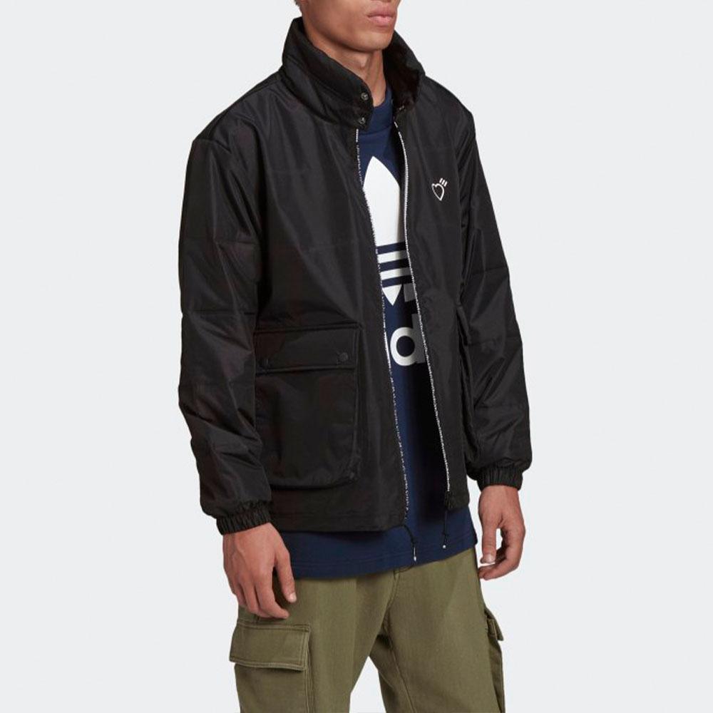 Adidas Спортивная куртка Trefoil x Human Made с логотипом в виде сердца, мужская верхняя одежда, черная GM4634