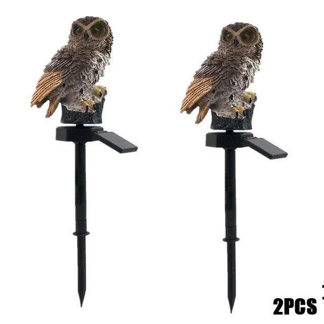 Outdoor Solar Lamp Owl Animal Garden Lights Powered Solar Led Light Waterproof Landscape Lighting Pathway Yard Lawn Garden Decor