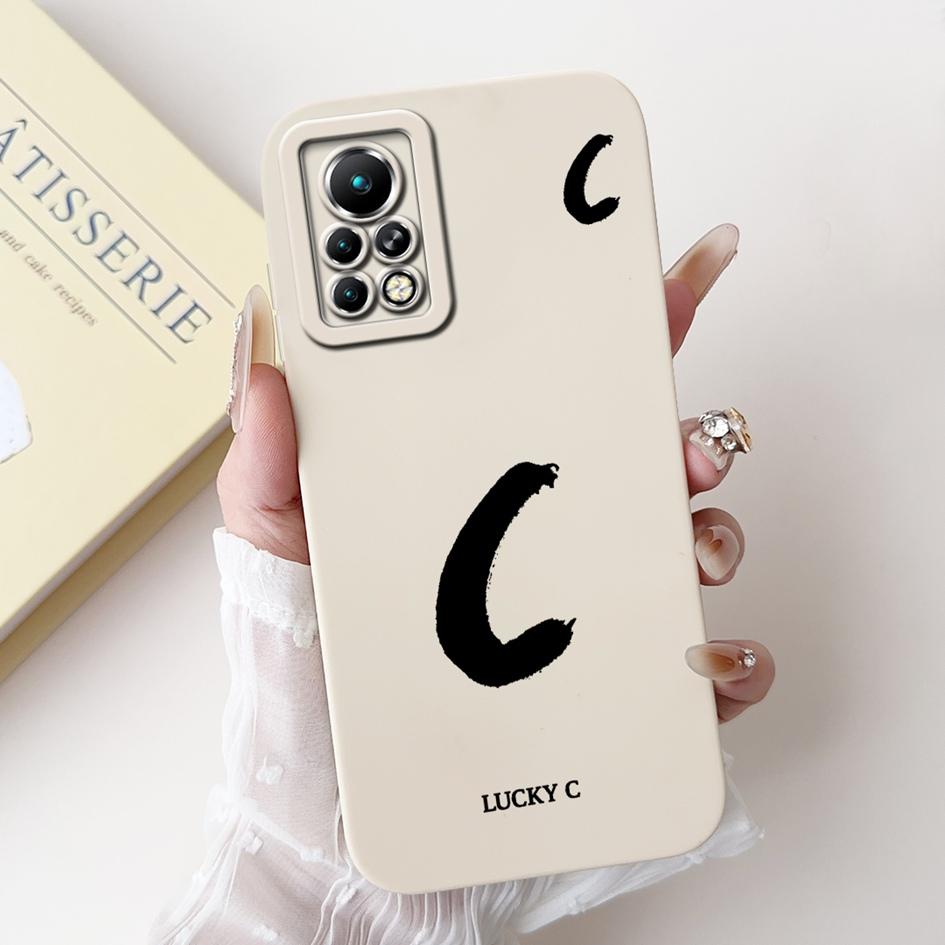 Чехол для Infinix Note 11 Pro Чехол для Infinix Note 11 11s Чехол Простой Буквы от А до Я Мягкий Силиконовый Бампер Для Infinix Note 12 G88 Funda