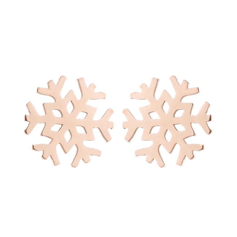 Korean Minimalist Snowflake Stud Earrings - Winter Christmas Bestie Gift Jewelry