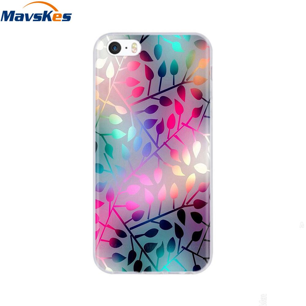 Мягкий чехол из ТПУ для iPhone 4 4s 5 5s SE 6 6s милый мультяшный кот цветок модный силиконовый чехол-бампер для телефона полная защита
