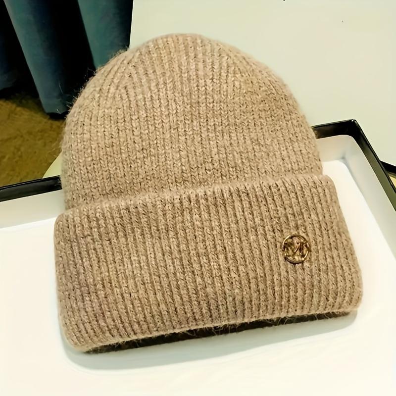 Beanie Trendy Solid Color Knit Hats Warm Hats For Women Daily Use Autumn & Winter