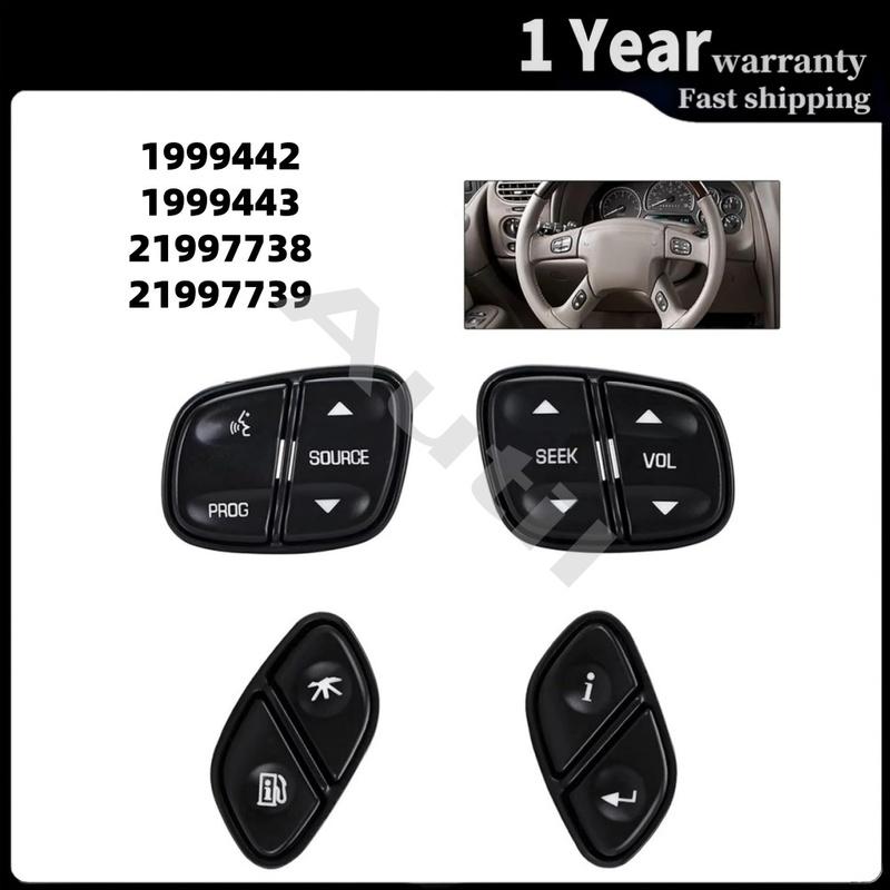 Steering Wheel Radio Volume Control Switch 1999442 1999443 21997738 for Hummer Buick Rainier Chevrolet Tahoe GMC Yukon 2003-2006