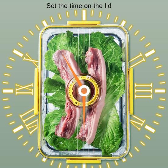 Коробка для хлеба, запись времени, контейнер для хранения еды, пищевой класс, не содержит BPA, прозрачный герметичный органайзер для еды, коробка с крышкой