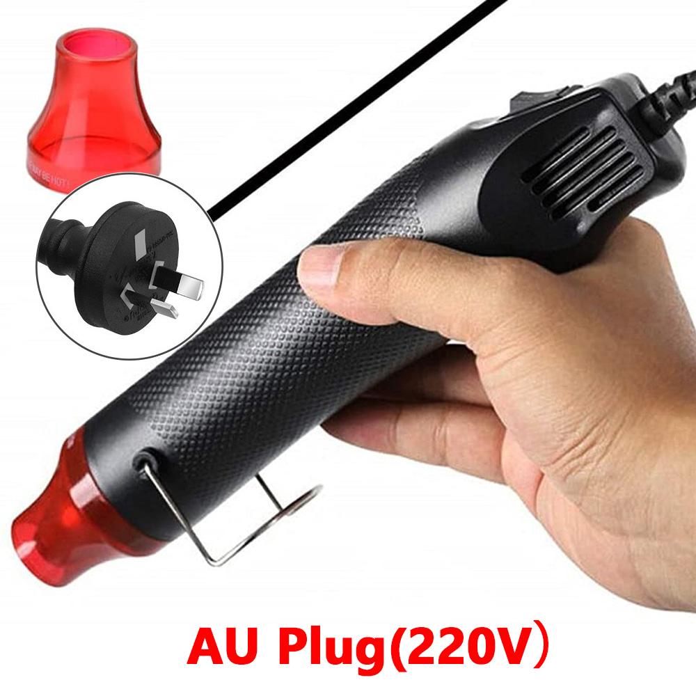 300W Electrical Mini Heat Gun Handheld Hot Air Gun with 300PCS Heat Shrink Butt for DIY Craft Embossing Shrink Wrapping PVC