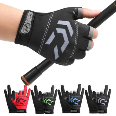 1 пара рыболовных перчаток с 3 вырезами, весна-лето, UPF 50 + защита от ультрафиолета, дышащие, противоскользящие, быстросохнущие, мужские велосипедные перчатки, аксессуары для рыбалки