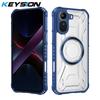 KEYSION Прозрачный магнитный чехол для Redmi A7 Pro 4G Мягкий силикон+ПК Прочный противоударный чехол для телефона для Xiaomi POCO C81 Pro