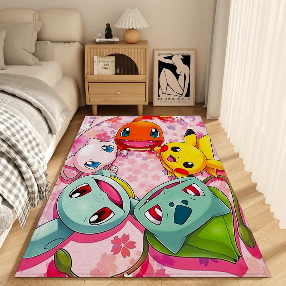 Модный коврик для прихожей Ковры для гостиной Декор P-Pokemon Ковер для спальни для кухни Супервпитывающий коврик для ванной Балконная дверь