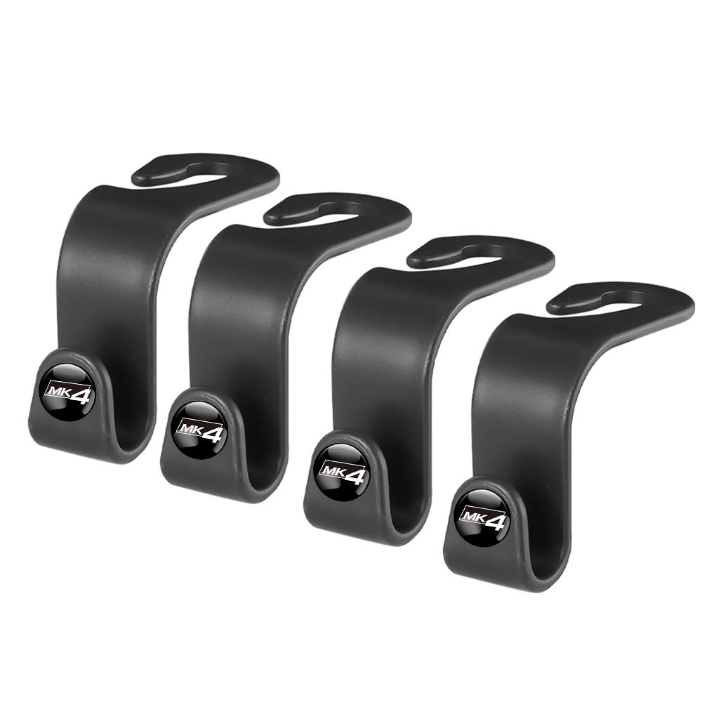For Volkswagen n12/4pcs ABS Car Interior Seat Headrest Back Hanger Storage Hooks Valve Cap For VW R32 Golf Beetle EOS GTI Tiguan Passat Jetta MK4