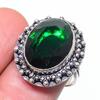 Хромовый диопсид Ручной работы Ювелирное изделие из стерлингового серебра 925 пробы Кольцо Размер 8 A3K49