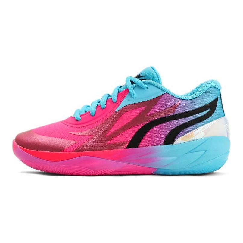 Puma Mb.02 Lamelo Ball 2 удобные дышащие нескользящие прочные легкие низкие баскетбольные кроссовки мужские кроссовки розовые синие 378783-01
