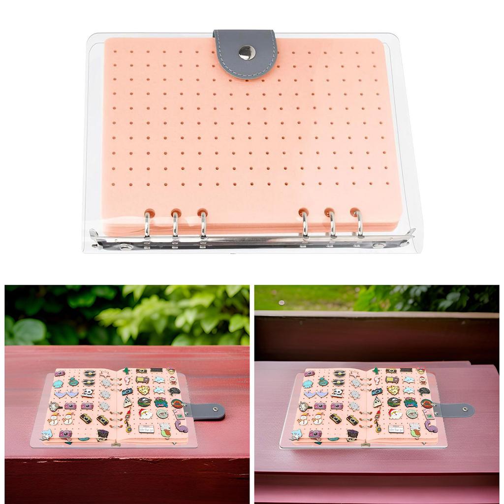 Практичные прочные фетровые книги для хранения булавок с 6 страницами, переносной альбом для хранения эмалевых булавок и сережек