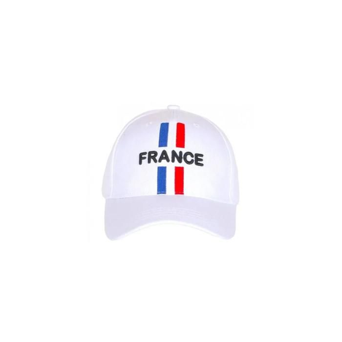 Casquette France Blanche – Supporter Coupe du Monde Taille unique - Blanc