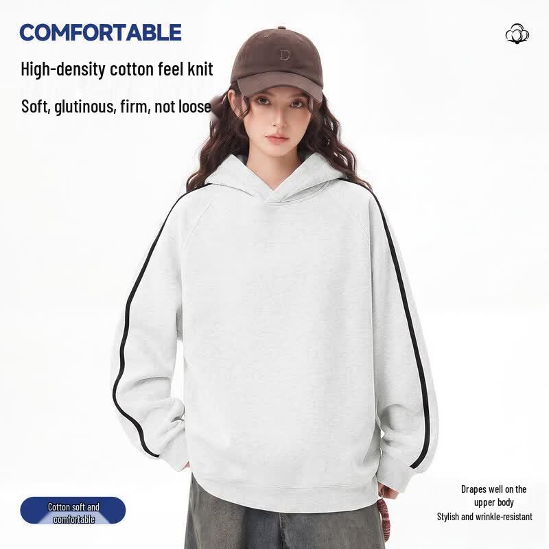 MINISO Men's Heavyweight Color-Block Hooded Pullover