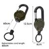 Camping Equipment Retractable Rope Hook Backpack Key Chain Anti-loss Spring Key Ring Outdoor Portable Camping Accessories