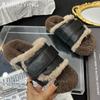Fur Flats Women Slippers Short Plush Platform Cotton Shoes Designer Winter Casual Shoes 2024 Trend Warm Home Cozy Mujer Zapatos