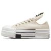 Rick Owens DRKSHDW X Chuck 70 DBL Drkstar Trendy Comfortable Durable Lightweight High Top Espadrilles Unisex Beige