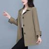 Женская весенне-осенняя простая commuting куртка для среднего возраста, повседневная ветровка, верхняя одежда большого размера