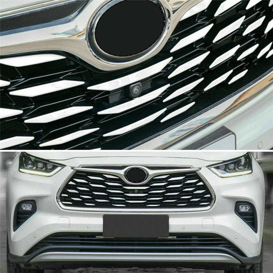 Для Toyota Highlander 2020-2022 Хромированная Нержавеющая Накладка Декоративная Накладка Решетки Переднего Бампера
