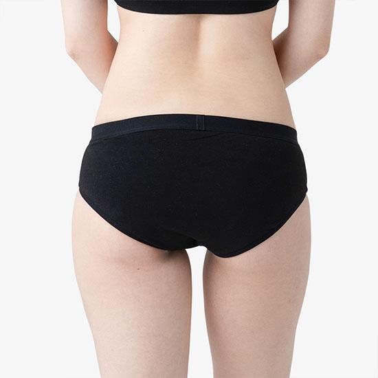 [Сертификация Министерства по безопасности пищевых продуктов и лекарственных средств] Органические менструальные трусы CyClean Hip Hugger Абрикос/Черный