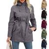 Женское хлопковое свободное пальто с капюшоном, весеннее и осеннее пальто