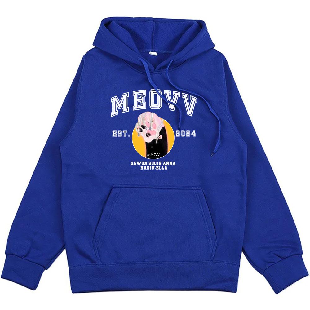 Meovv Est Girls' Band Hoodies Meow Song Cartoon Print Sweatshirts Kawaii Graphic Clothes Sudaderas Hombre Long Sleeve