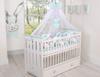Braided cot bumper XXL - white-gray-mint