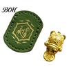 Longevity Symbol Statue Golden Turtle Feng Shui Ornament, Chinese Style Luck Charm, Talisman with Faux Traditional Home Decor Leather Sleeve, Coin in