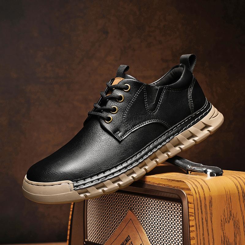 Male Sneakers Adult Non Slip Casual Desert Hiking Footwear Treking Shoes Trainers Outdoor Casual Leather Mens Shoes Retro Style