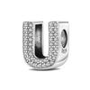 Fit Bracelets Charms 925 Silver 26 Alphabet Letters Charms Beads for Women Fine DIY Birthday Jewelry Gifts Making