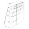 4/5-Layer Acrylic Drawer Storage Box Clear Desk Organizer Stackable Makeup Accessories Cosmetic Desktop Stationery Storage Rack