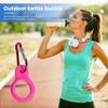 Silicone Water Bottle Carrier Ring with Metal Keychain Clip Compact Portable Sports