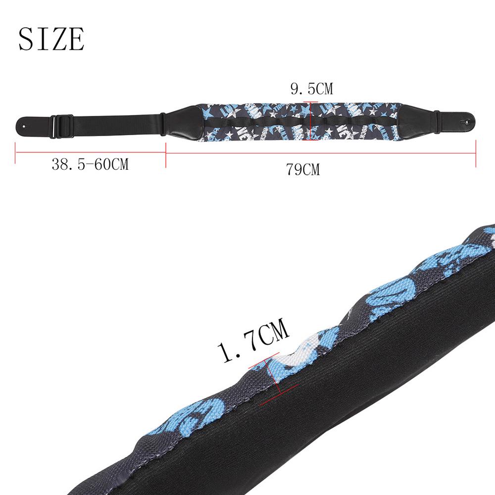 Плечевой ремень из ткани Оксфорд, толстый, широкий, регулируемая длина для бас-акустической электрогитары