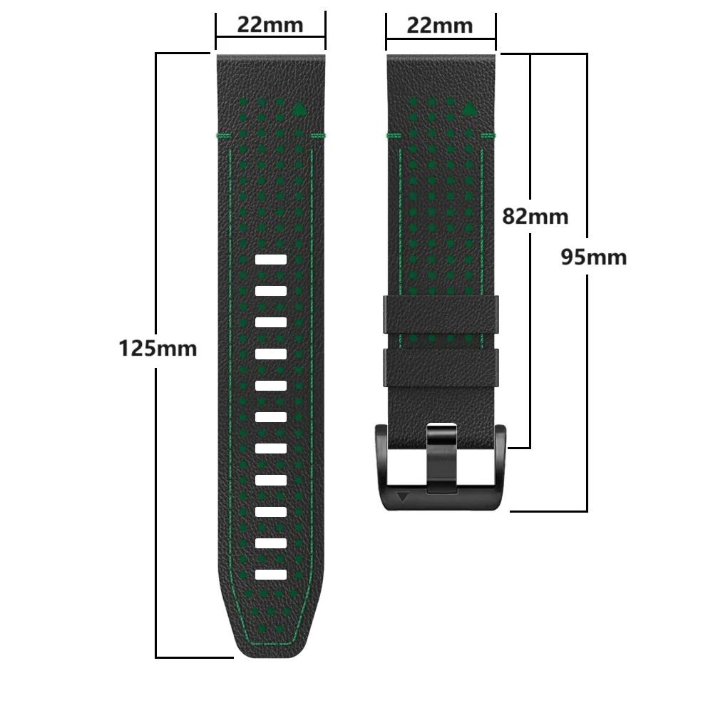 Двухцветный кожаный силиконовый ремешок для Garmin Fenix 7X 7 6X 6 5 5X Plus/Epix Pro Gen 2 47mm 51mm Quick Fit 26mm 22mm Ремешок для часов