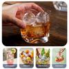 3D Football Shape Silicone Ice Cube Mold,9 Grid Reusable Ice Ball Maker with Lid for Whiskey Cocktail Drinks,Camping ice cube