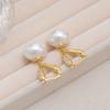French Fashion Temperament Elegant Versatile Diamond-Encrusted Pearl Earrings Niche Design Light Luxury Earrings