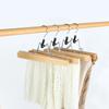 Wooden Pants Hanger Non-Slip Wood Clip Slack Hanger with 360° Swivel Hook Natural Wood Skirt Hangers Hanger Rack Swivel Hook