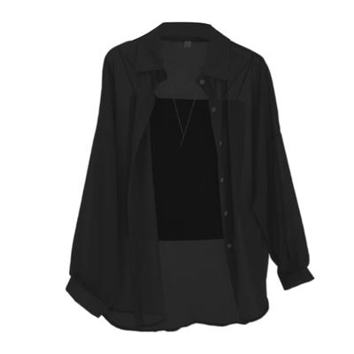 Женская рубашка весна-лето, прозрачная летняя рубашка, свободная рубашка большого размера