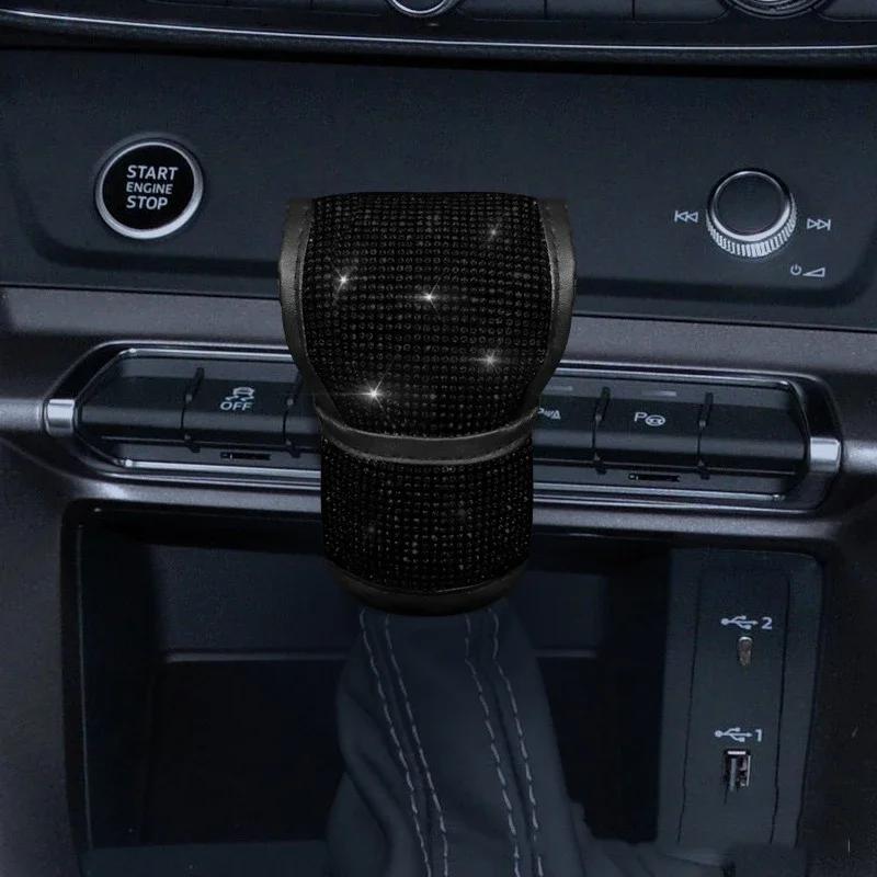 Алмазный Кристалл Женские Автомобильные Аксессуары Ручной Тормоз Переключение Передач Зеркало Заднего Вида Подлокотник Коврик Наплечник Черный Авто Украшения