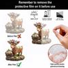 4PCS Holiday Car Hanging Ornament Valentine's Day Acrylic 2D Cartoon Cow and Rabbit Rearview Mirror Decoration Easter Car Charm